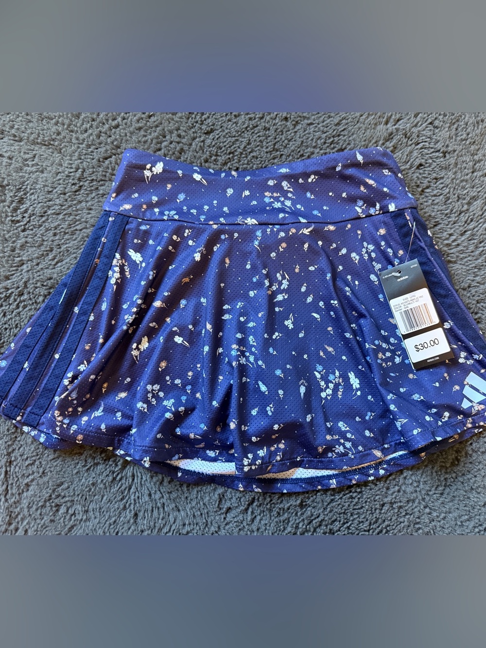 Girls Adidas Navy Athletic Skirt